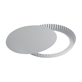 Ottinetti Fluted Round Tart Mold, 28cm/11", Silver