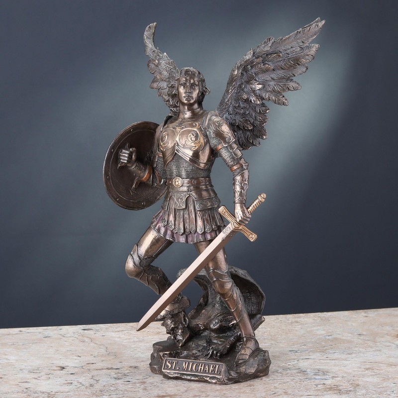 Unicorn Studio 12 7/8 Inch Archangel Saint Michael Cold Cast