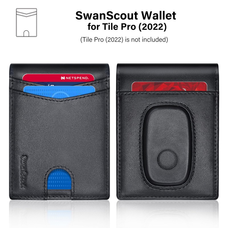 SwanScout SwanScout Wallet for Tile Pro (2022), Cash Pocket Version,