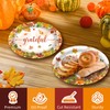UROINEPA 50Pcs Thanksgiving Plates,12x10 Oval Fall Paper Plates Large Disposable