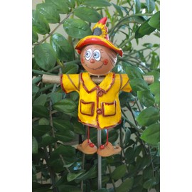 Midene Ceramic Garden Decoration - Yellow Scarecrow