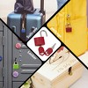 10Packs Suitcase Lockswith Keys Multicolor Small Matel Luggage Padlocks Plastic-Covered