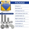 304 Stainless Steel Engine Bolt Kit 88pcs (7Pack) Compatible for