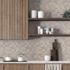 24-Pack of 8 x 8" Wallpaper Tiles Earth Herringbone Shrink