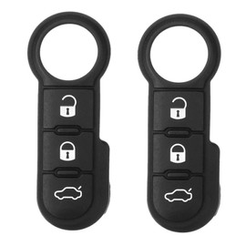 OGGIPRO 2 x White 3 Button Replacement Key Fobs for 500, Grande Punto, Evo, Ducato, Bravo and Peugeot Boxer 3