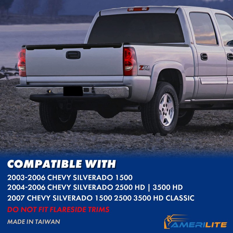 AmeriLite for 2003-2006 Chevy Silverado OE Style Ruby Red Replacement