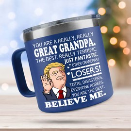 TOBYOVU Grandpa Gift - Gifts For Grandpa - Best Grandpa Ever Mug - Birthday Gift For Grandpa, Grandfather From Grandkids - Fathers Day Mug For Grandpa - You Are A Really Really Great Grandpa Mug 14 OZ