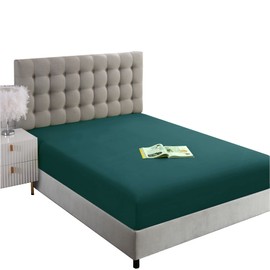 Ghooss Deep Pocket Fitted Sheet,Blue Green Full Fitted Sheet Only,Hotel Luxury 1500 Bedding - Wrinkle, Fade and Stain Resistant-1 Pack,Blue Green,Full