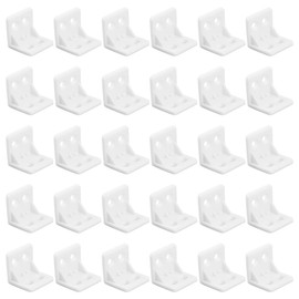 Vanyibro 30Pcs Plastic Furniture Corner Brace,L Shape Bracket for Secure Furniture Joints, 4-Hole Right Angle Board Holder, Shelf Support Corner Brace