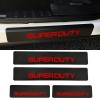 Carbon Fiber Leather Car Door Sill Protector Sticker for Ford