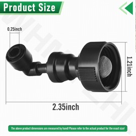Fitting for Direct Water Line Hookup with Elbow Compatible with K-eurig Commercial Brewers B150, B150P, B155, K150, K150P, K155, Fit 1/4" water line Works with P Models