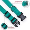 Reflective Dog Collar with Buckle Adjustable Safety Nylon Collars for