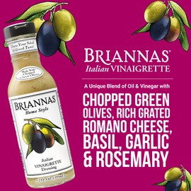 BRIANNAS - Home Style Italian Vinaigrette Dressing – Fine Salad Dressing made with Premium Ingredients - Gluten Free & Low Sugar Dressing - 12 oz. Bottles - 2 Pack