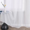 HongYa Pack of 1 Plain Curtain Transparent Voile Curtain with