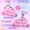 VEZLOPUS Inline Skates with Dragon-Wings-Cloak Pink, 4 Sizes Adjustable Inline