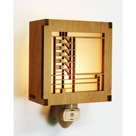 Frank Lloyd Wright Bach House Hardwood Night Light with Light Sensor