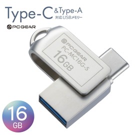 Ohm Electric PC-MC16G-S 01-0062 OHM USB Memory 16GB Compatible with TypeC & TypeA