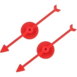 Kryoflare 2Pcs Spinner Game Set, Plastic Arrow Board Games with Suction Cup, School Party and Family Game Accessories 4 InchesSmall Lightweight Arrows (Red)