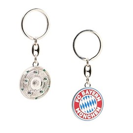FC Bayern München Key Fob Rekordmeister FCB Pendant with Reversible Motif, multicoloured