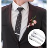 3 Pack Silver Tie Clips for Men, ValueBargain Classic Necktie