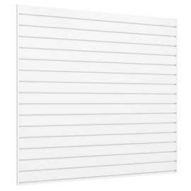 Neoaider Slatwall Panel 4 FT x 4 FT, Interlocking Slat Wall Paneling, Wall Mounted PVC Wallpanel, Suitable for Garage Storage and Organizer, Slatwall Board, Shelves - White