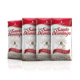 Café Santo Domingo, 16 oz Bag, Ground Coffee, Medium Roast - Product from the Dominican Republic (Pack of 4)