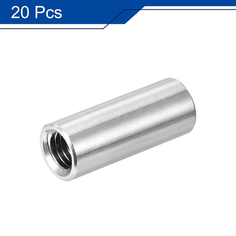 sourcing map M8 Round Connector Nuts, 304 Stainless Steel Coupling