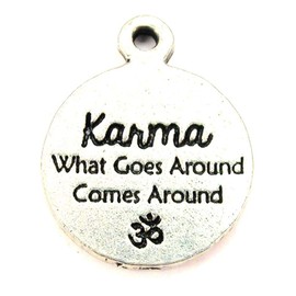 ChubbyChicoCharms Karma What goes Around Comes Around American Pewter Charm