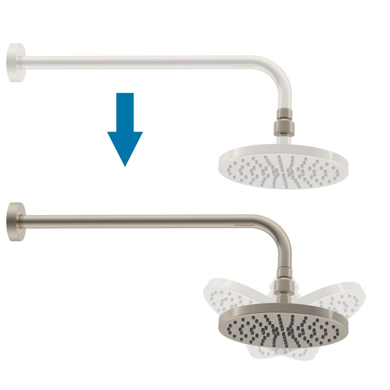 Hibbent All Metal Shower Head Swivel Ball Joint Adapter, Conector