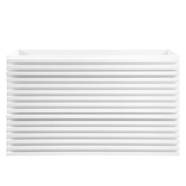 Modway Render 35" MDF Wood Wall-Mount Bathroom Vanity Cabinet in White