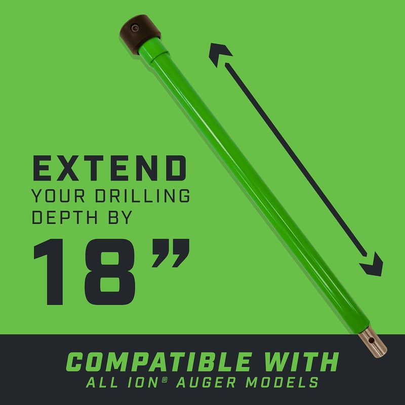 ION® ICE FISHING 42897 Auger Extension, 18 Inch, Augers, Steel,