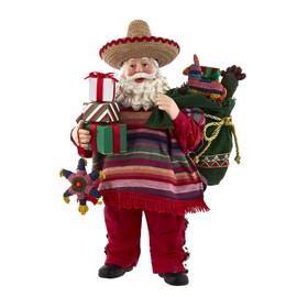Kurt S. Adler 11-Inch Fabriché Musical Mexican Santa