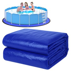 TIXANF 24FT Round Pool Ground Cloths, 185g/㎡ Density Heavy Duty Pool Liner Pad, Anti-Aging Puncture Resistant Pool Ground Mat, Waterproof Pool Liner Protector Tarp for Above Ground Swimming Pools