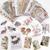 Carreuty 290pcs Aesthetic Scrapbooking Stickers Paper Pack, DIY Decorative Paper