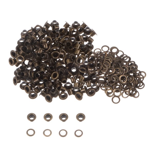 sourcing map Set of 200 Grommets Kit Metal Eyelets 3