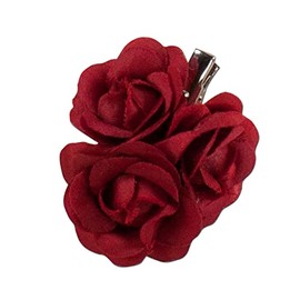 Alpenflüstern Fabric Flower Brooch Red API029, 35% iron, 65% polyester