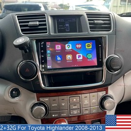 Vorally For 2008-2013 Toyota Highlander 7" Android 14 Carplay Car Stereo Radio GPS Navi