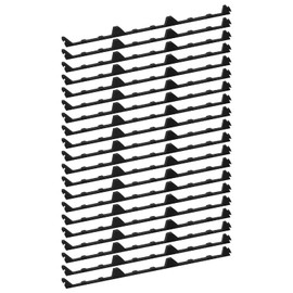 SuperDi 12in Inside 20Pcs - 12" Classic Ribbed Profile Foam Closure Strip Fits for Metal Corrugated Roofing Panels Sheets - 3' Long Intside Roof Closure Strips (Closed-Cell Foams Material)