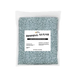 Rimming Sugar - Light Silver (454g - 1 lb 1x Bag) | Drink Rimmer for Beverages, Cocktails, Margaritas by Brew Glitter