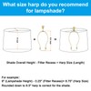 PATIKIL 7.5 Inch Lamp Harp with End Piece 1 Set