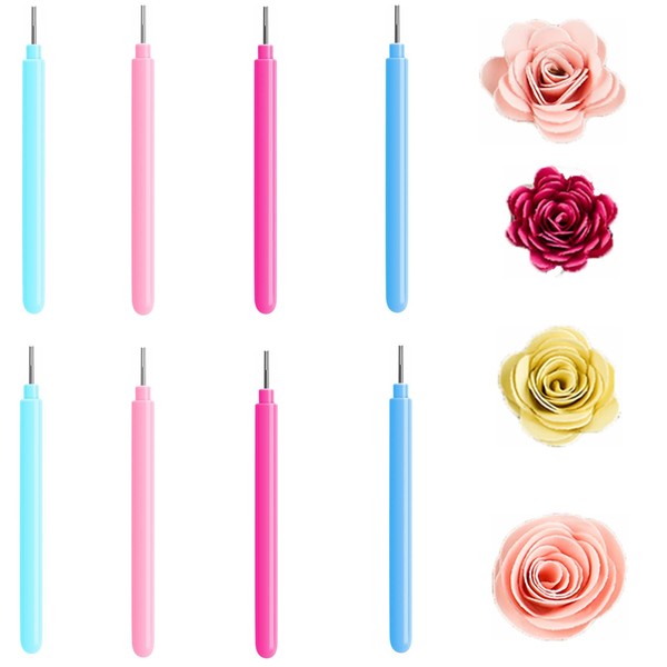 Briartw 4 Colors 8 Pieces Paper Quilling Tools Rolling Curling