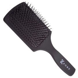 Kobe Professional Hair Brush - Detangle Hair Brush for Wet and Dry Hair - Soft Touch Feel Black Paddle Hair Brush - Cushion Brush - Ideal for Curly Hair - Efficient Detangling curly hair brush