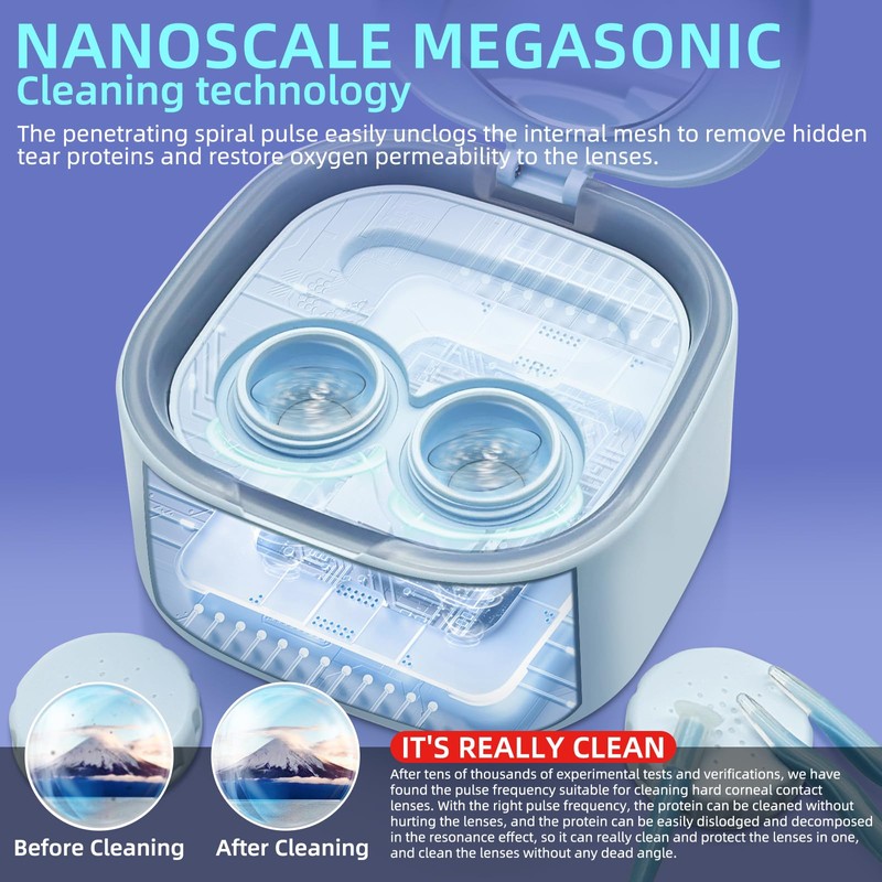 Contact Lens Mega Sonic Cleaner Silent Color Pupil Cleaning Machine