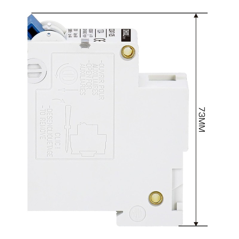 DIHOOL Miniature Circuit Breaker MCB, 1 Pole, 100Amp,230VAC,Type C