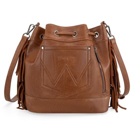 Wrangler Hobo Bags for Women Designer Aztec Bucket Purses Western Tapestry Shoulder Handbags WG174-2029BR