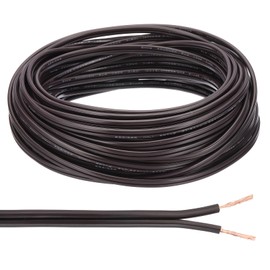 PATIKIL 50Ft 18/2 PVC Covered Wire, 300V SPT-2 Lamp Cord Insulated Heat Resistant Electronical Flexible Cable for LED Lamp Wire Audio Cable Speaker, Brown, UL Listed
