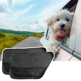RUIANTE 2PCS Car Door Protector for Dogs Anti Scratch Protection with Pockets nets Door Protectors Vehicle Door Covers Guard Universal Fit for Vehicles Car Sedan, Truck, Pickup, SUVs 600D (Black 2pc)