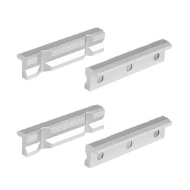 SWAWIS 150 mm Vice Protective Jaws, 1 Pair of Aluminium Protective Jaws, Replacement Jaws with Magnet and Prisms, Clamping Jaws for Vice Clampable