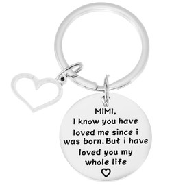 Kivosliviz Mimi Keychain from Grandkids - Best Mimi Gifts, Grandma Keychain