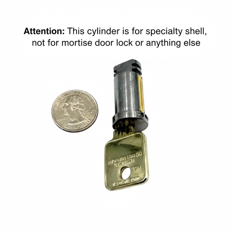 Medeco Removable Plug Cylinder Lock with 1 Key (Keyed-Alike)